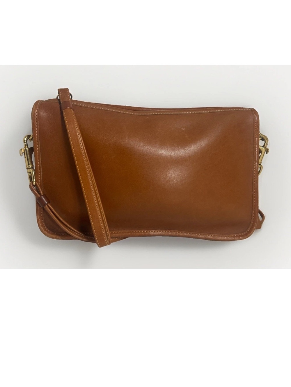 Vintage Coach Glove Tanned Basic Bag in Brown Full Grain Leather Rare 2149 USA